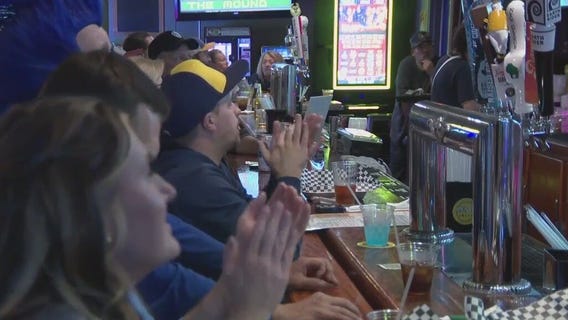 Fans cheer on the Brewers in Game 5