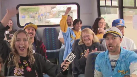 FOX6's Stephanie Quirk rides the Brewers shuttle bus
