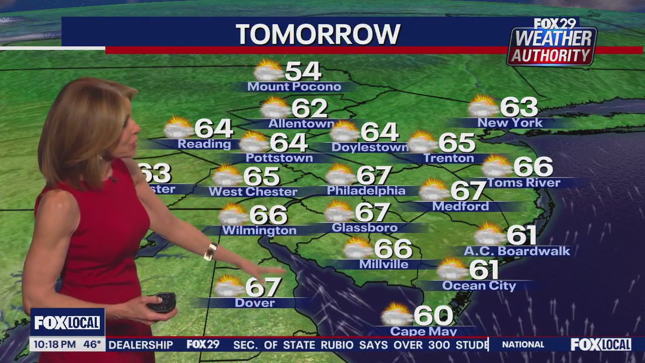 Weather Authority: 10 p.m. Thursday forecast
