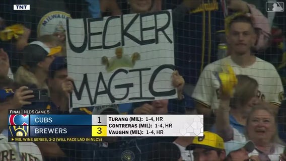 Brewers fan talks ?Uecker Magic? sign