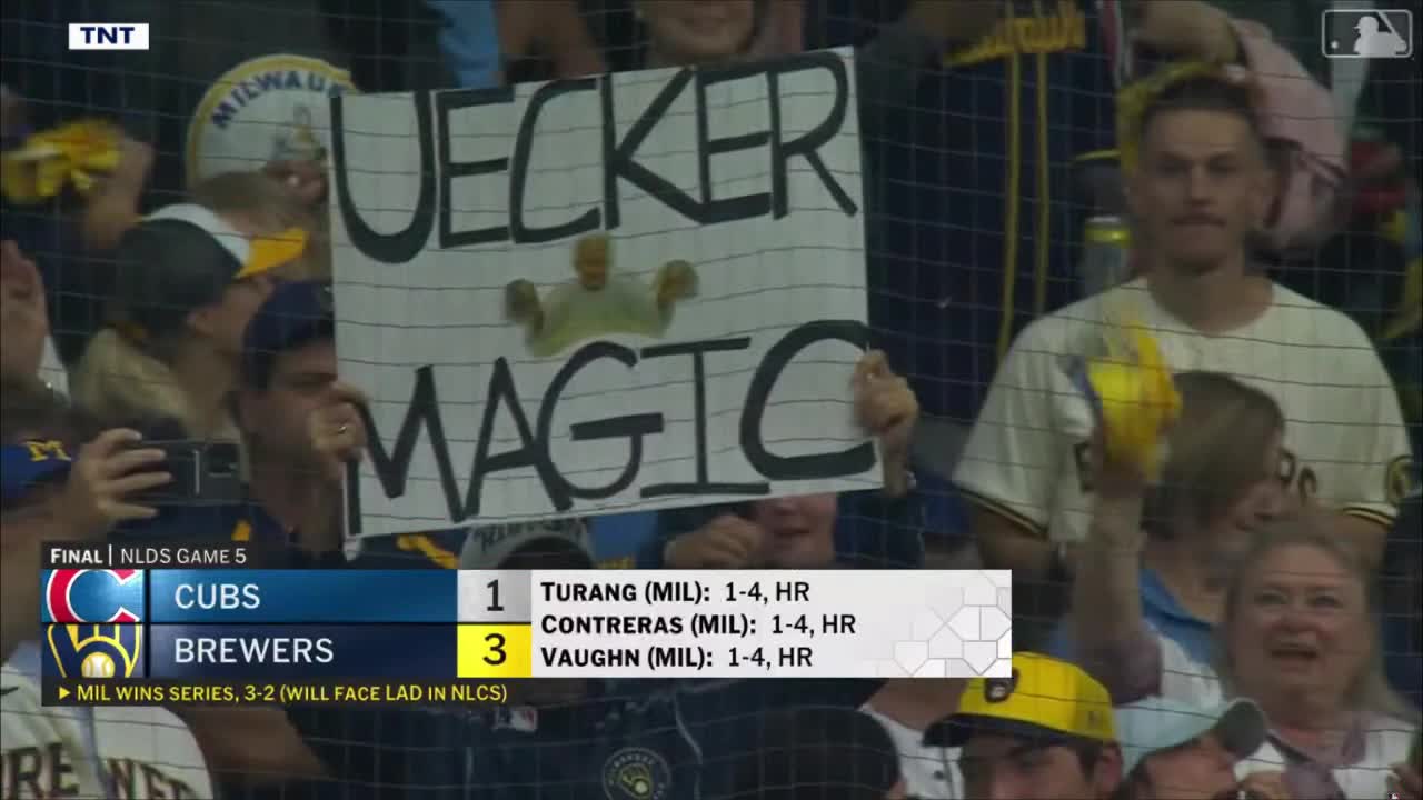 Brewers fan talks ?Uecker Magic? sign
