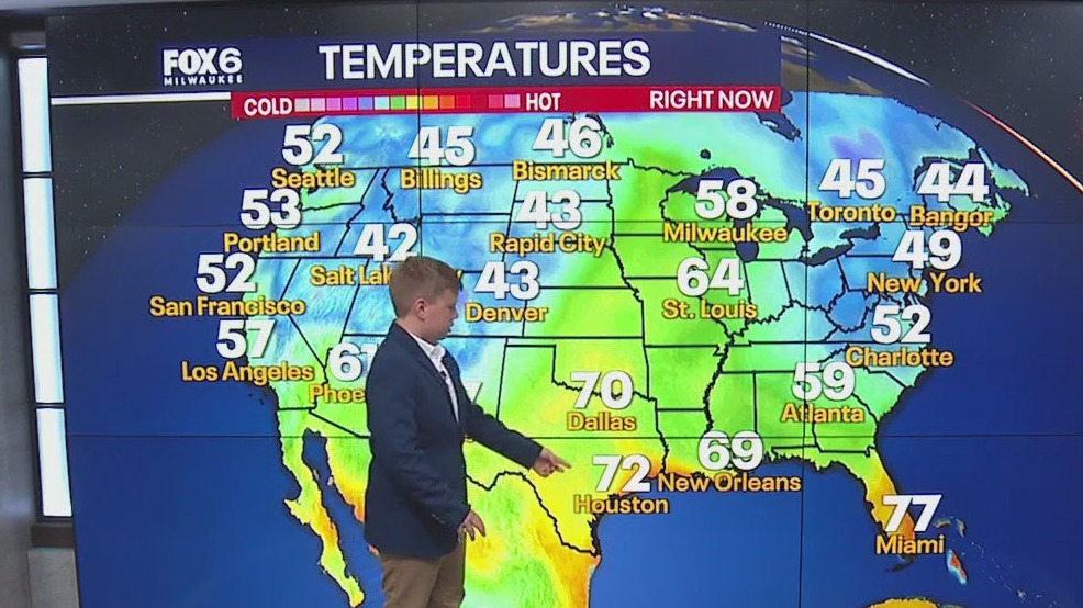 Cole helps Rob with the weather