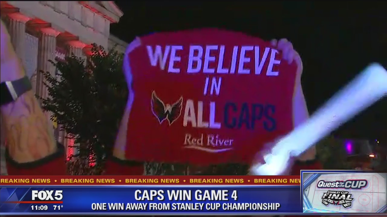 Caps fans celebrate big Game 4 victory in Stanley Cup Final