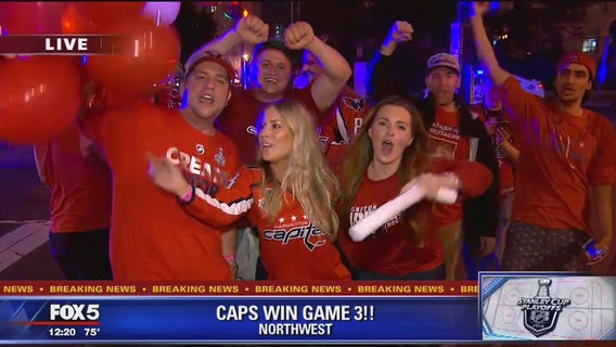 Caps win Game 3 at home of the Stanley Cup at home!