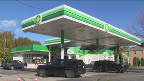 Gas station owner collecting donations for groceries