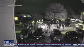 Rowdy teens destroy several cars in chaotic disturbance following party in Burlington County