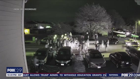Rowdy teens destroy several cars in chaotic disturbance following party in Burlington County