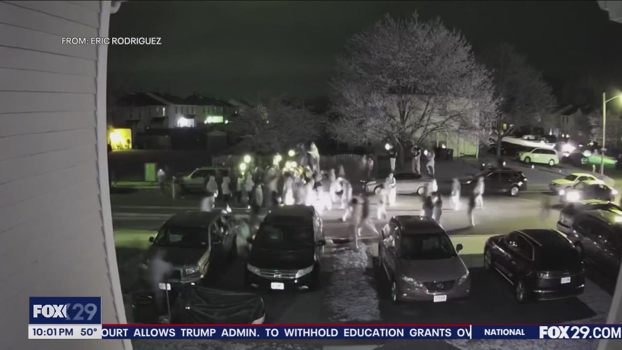Rowdy teens destroy several cars in chaotic disturbance following party in Burlington County