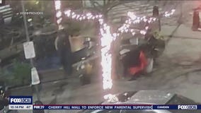 Surveillance video captures vandals remove South Philly yarn bomb display