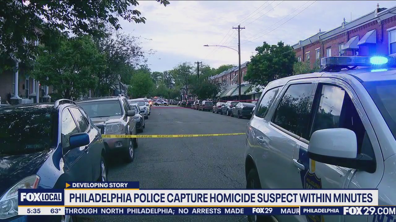 Police capture suspect just minutes after deadly shooting in West Philadelphia