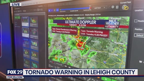 Tornado warning issued for Northampton County