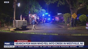 Recovery effort ongoing for man who fell into South Jersey creek