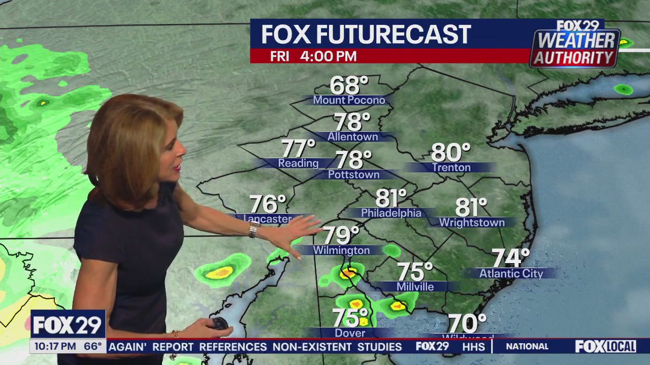 Weather Authority: 10 p.m. Thursday forecast