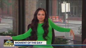 Moment of the Day: Bright Green Dress