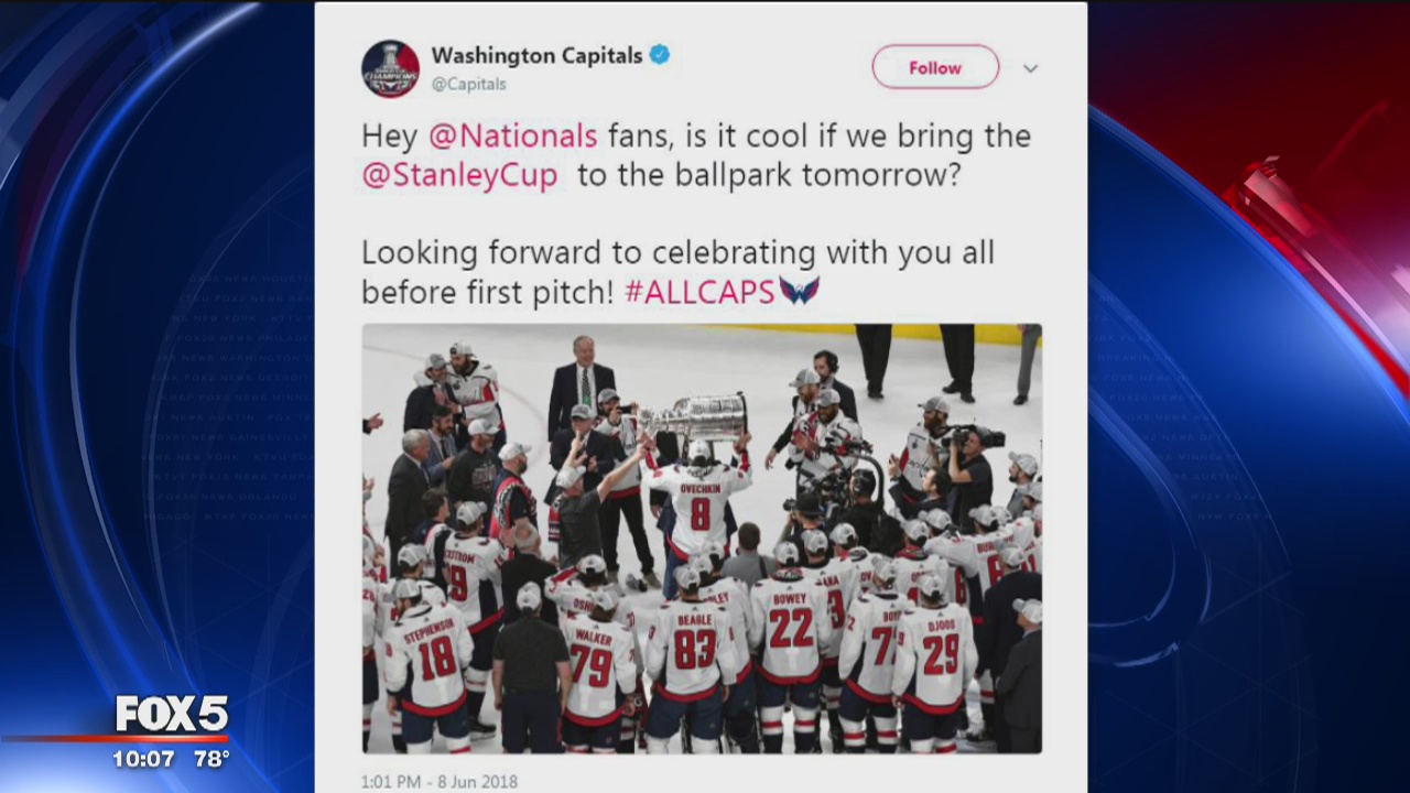 Capitals bringing Stanley Cup to Saturday's Nationals game; Ovechkin to throw out first pitch