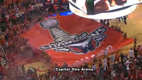 SWEET VICTORY: The celebration in at the moment the Caps won the Stanley Cup