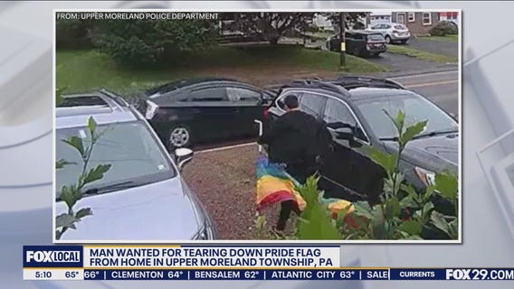 Suspect caught ripping down Pride flag from Upper Moreland home