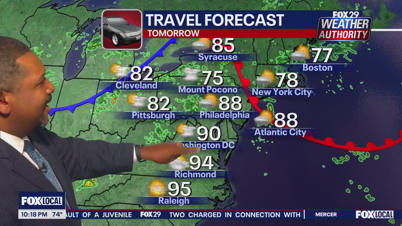Weather Authority: 10 p.m. Tuesday forecast