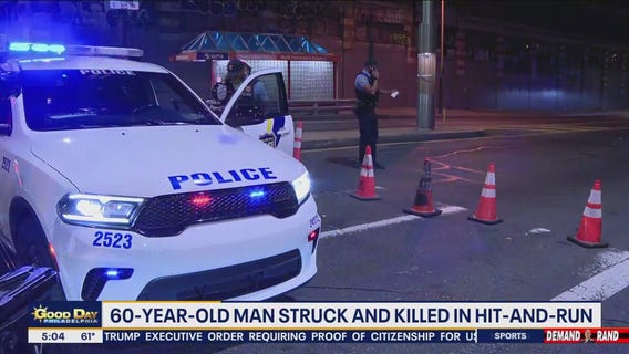 60-year-old man struck, killed in North Philadelphia hit-and-run
