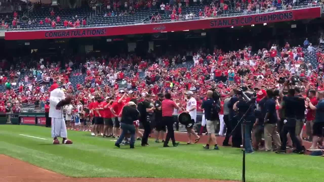 Alex Ovechkin brings Stanley Cup to Nats Park