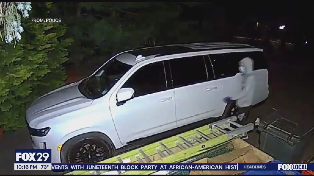 Car burglary suspect in custody while search is on for accomplice