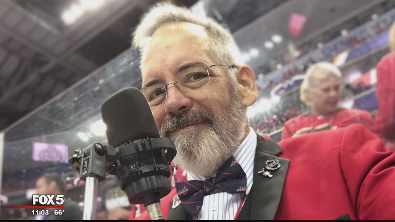 Caps public address announcer Wes Johnson enjoying front row seat of team's quest for Stanley Cup