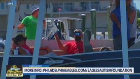 Jenn visits Eagles Autism Foundation Boat Parade