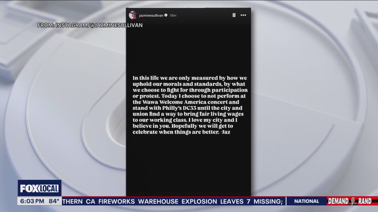 LL Cool J, Jazmine Sullivan opt out of Wawa Welcome America concert