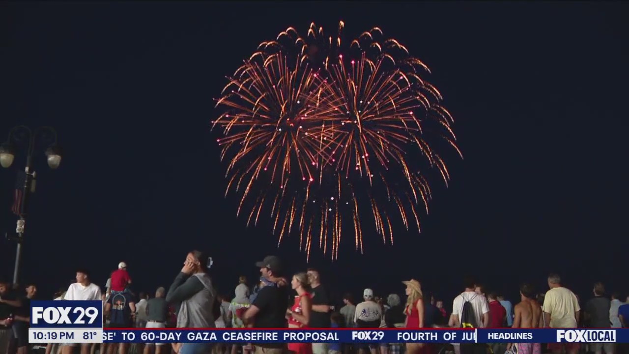 Beachgoers take advantage of perfect weather for July 4th in Ocean City