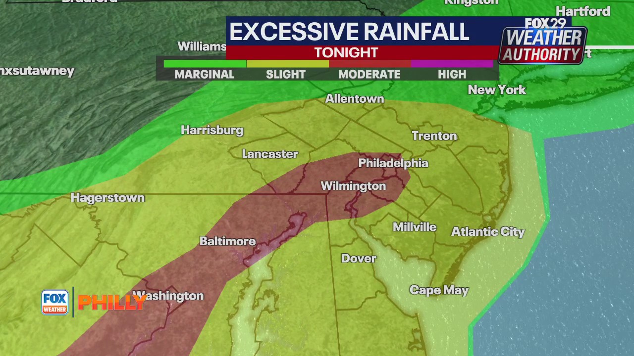 Flash flood potential as storms set to move into region