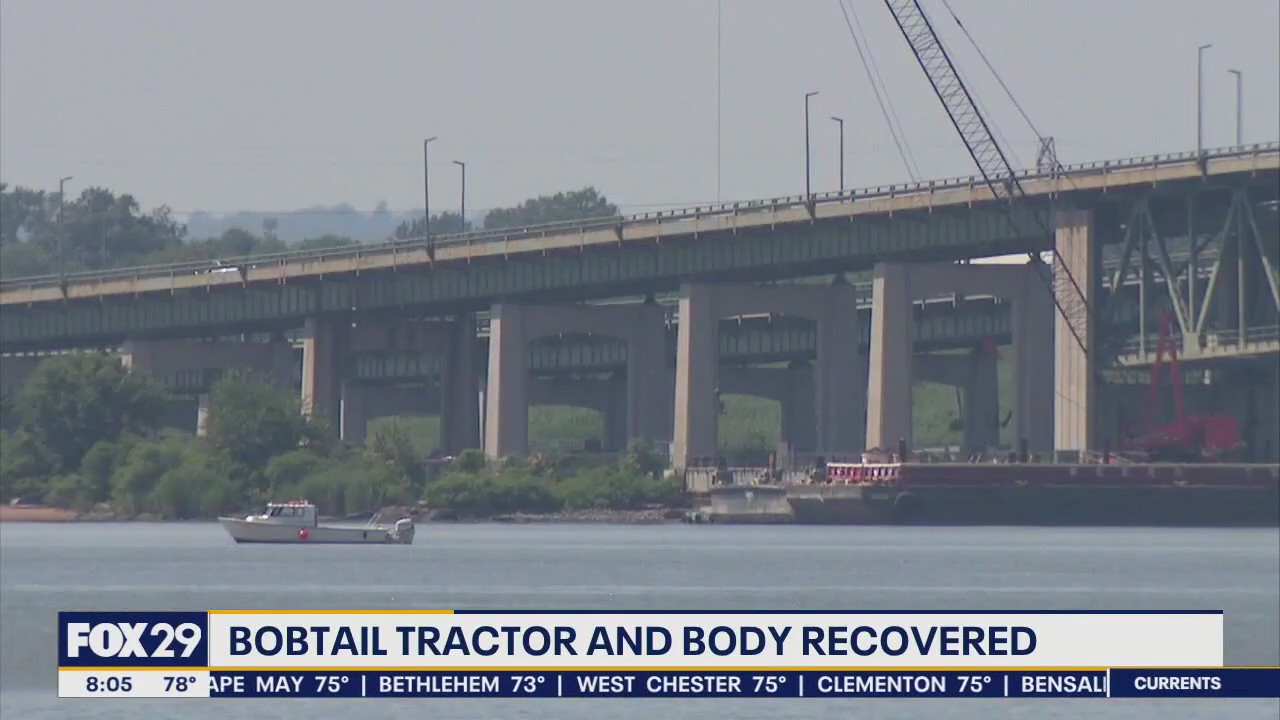 Driver, tractor-trailer cab recovered from Delaware River