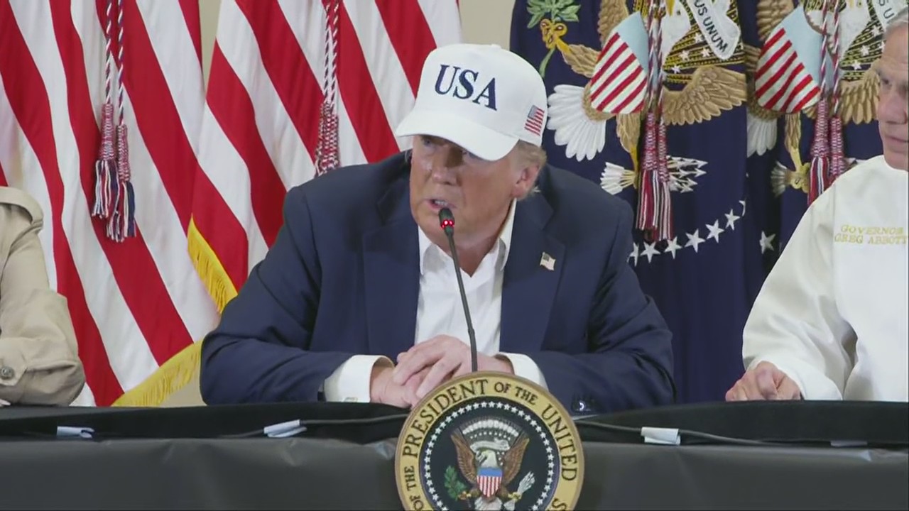 President Trump tours flood damage in Texas