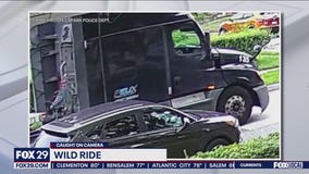 'Truckzilla' mows down street signs, power lines, damages property in Delco