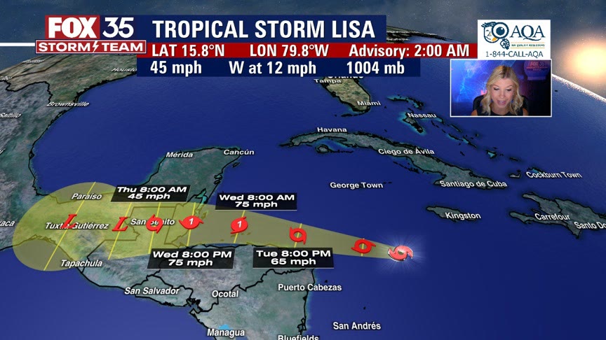 Today's tropical weather forecast