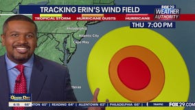 Hurricane Erin churns off East Coast; Rain, clouds expected for area Wednesday