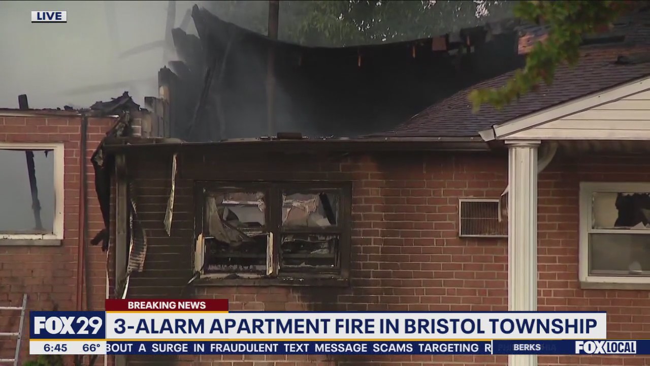 3-alarm fire rips through apartment building in Bristol | FOX 29 ...