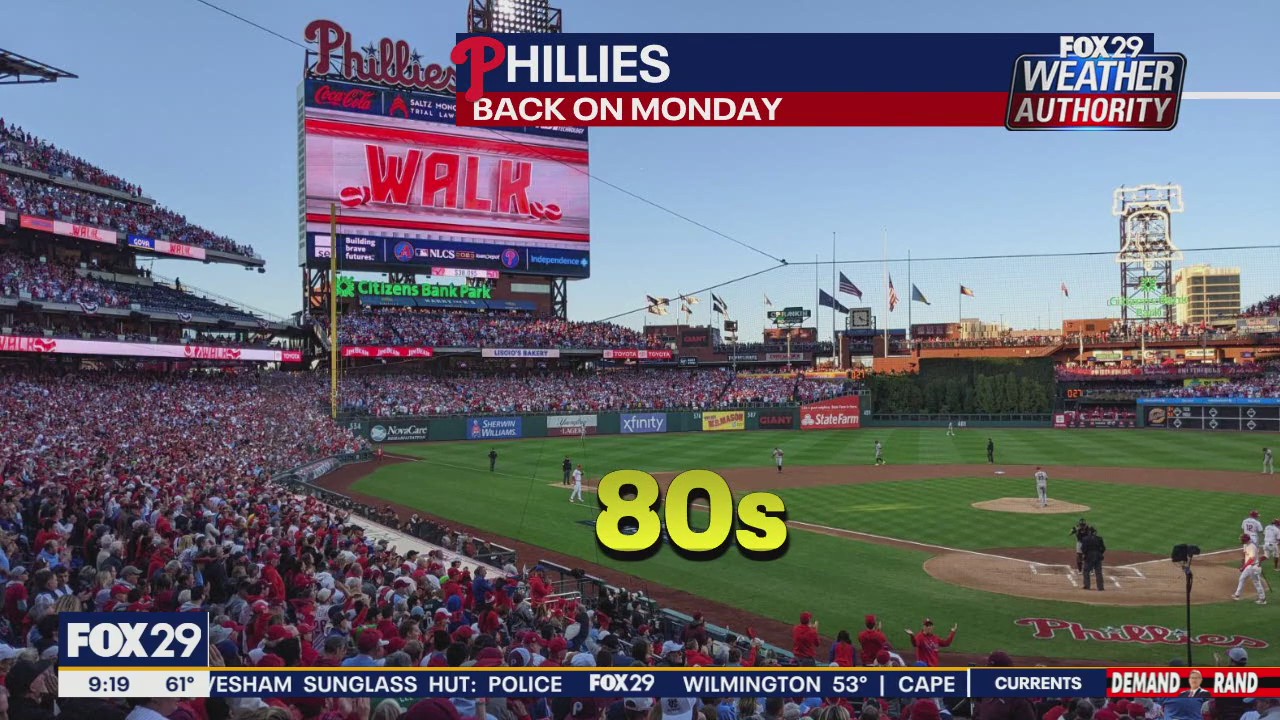 Phillies gameday weekend weather forecast | FOX 29
