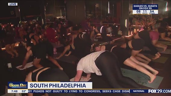 Hot Pilates Steams Up Fox 29 Camera Lens