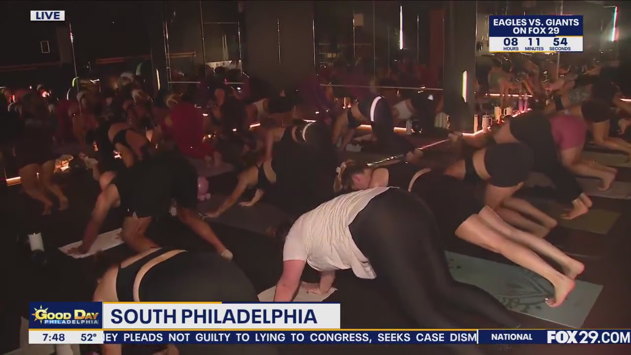 Hot Pilates Steams Up Fox 29 Camera Lens