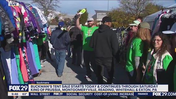 Long Line For Buckman's Tent Sale