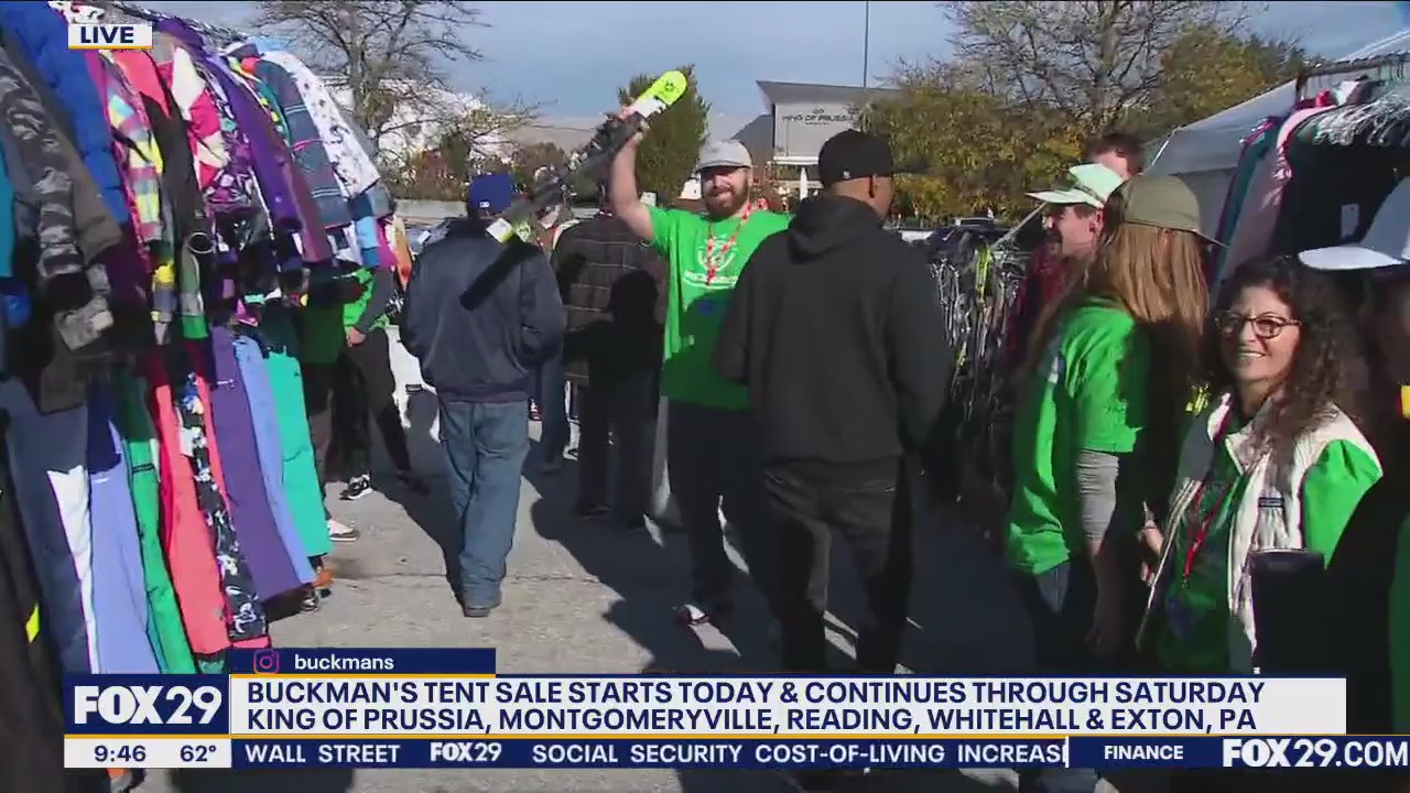 Long Line For Buckman's Tent Sale