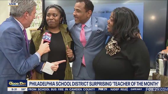 Teacher Of The Month Surprise At Mary McLeod Bethune School