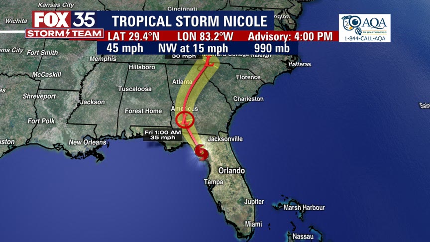 Tracking the Tropics: Tropical Storm Nicole continues trek north