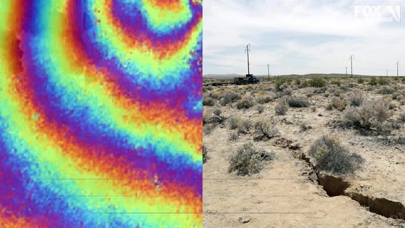 NASA map shows how earth moved in CA quakes