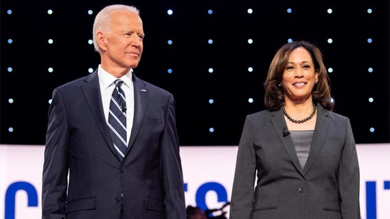 Biden asks Harris to 'go easy on me, kid'