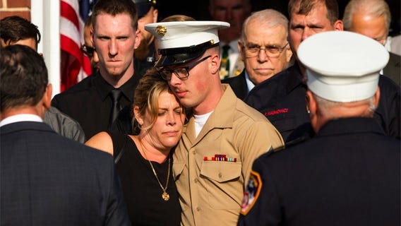 Memorial held for 9/11 firefighter 18 years later