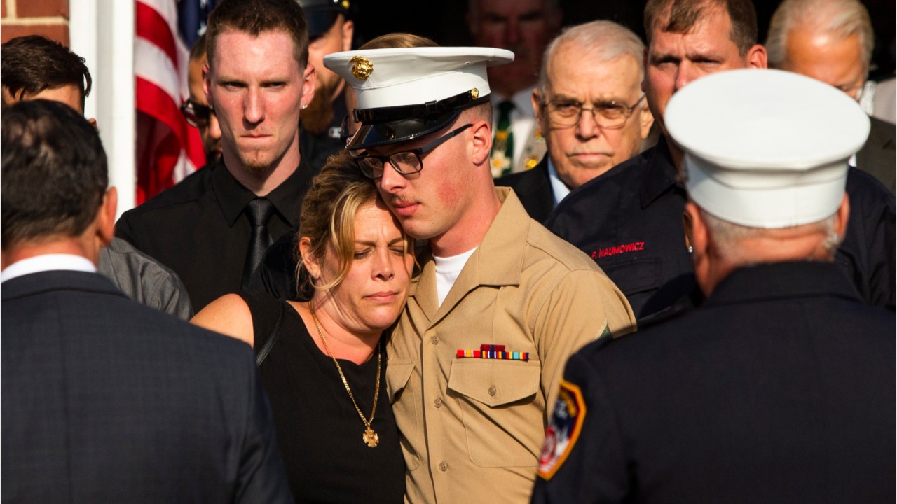 Memorial held for 9/11 firefighter 18 years later