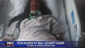 Teen says she was knocked out after security guard slams her head into chair at Maryland mall