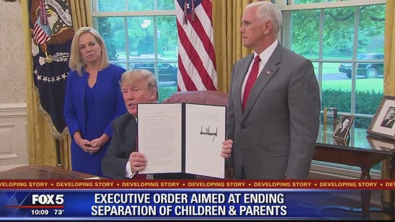 In reversal, Trump orders halt to his family separation rule