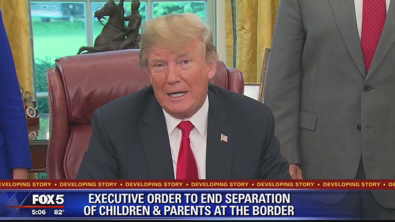 President Trump signs executive order stopping family separations at border